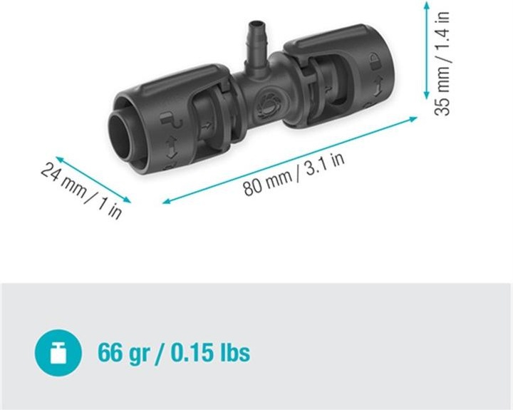 Produktbild Gardena T-Stück 13 mm – 4,6 mm (Tropfbewässerung Verbinder + Abzweiger)