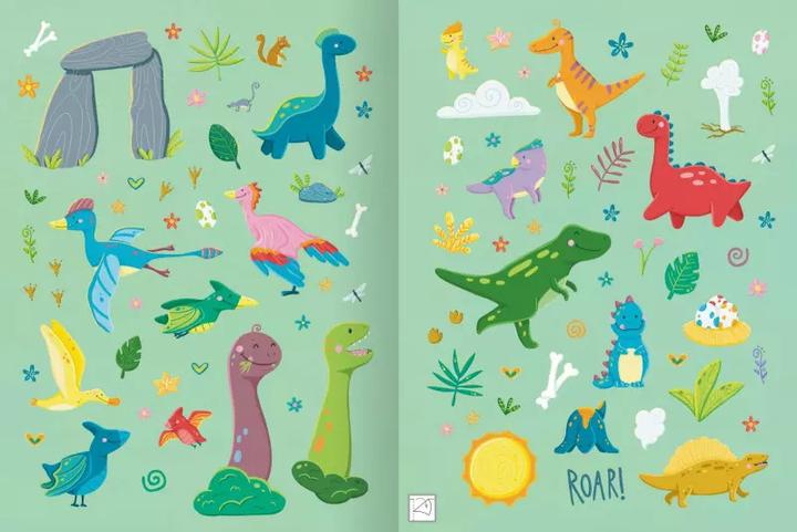 Produktbild Stickerheft, Metallic - Dinosaurier (350 Sticker)