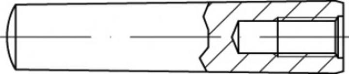 Toolcraft Stahl Typ A Kegelstifte mit Innengewinde, Kegel 1, 50, geschliffen Abmessung: A 20 x 90 (5 Stk., 90 mm)