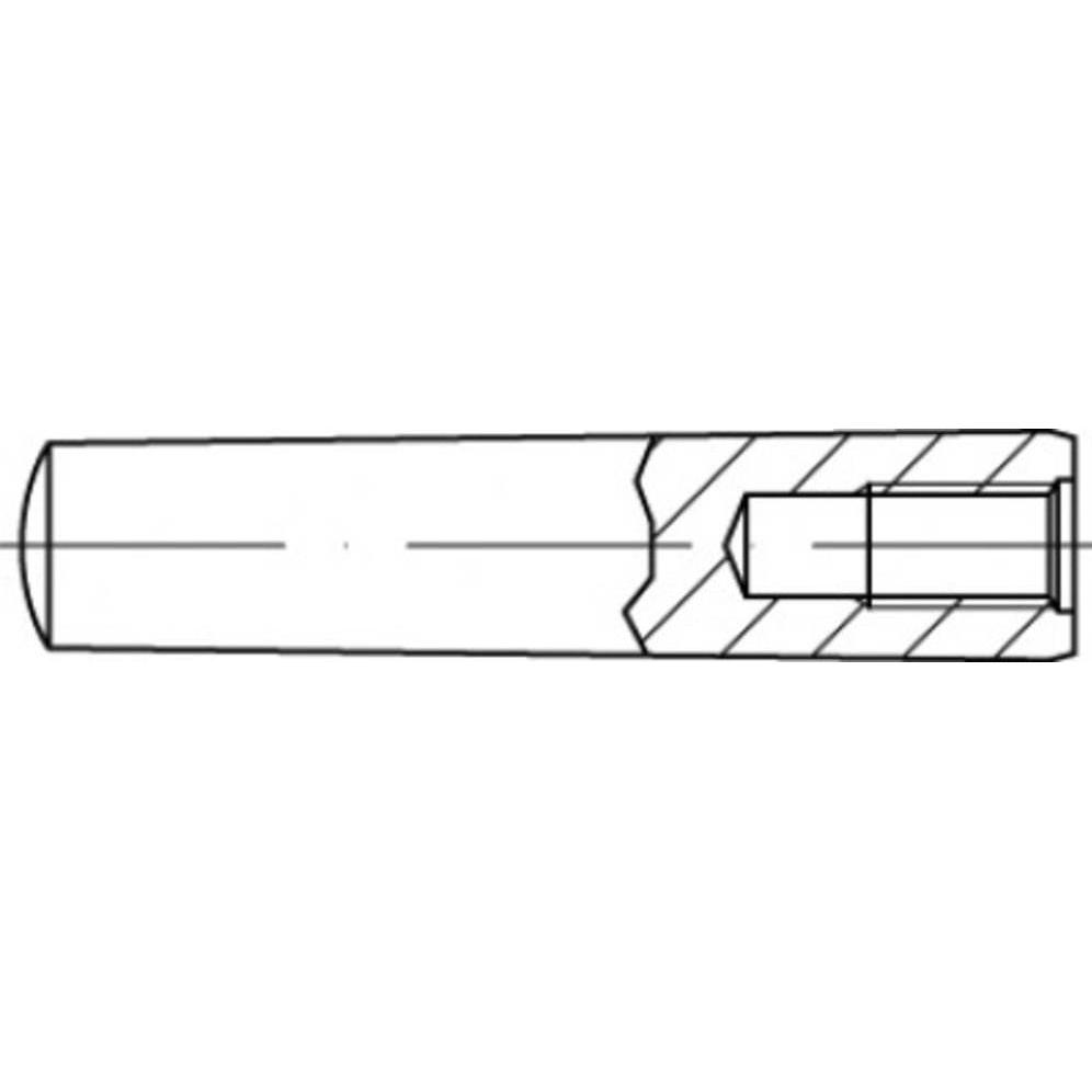 Toolcraft, Chiodi, Stahl Typ A Kegelstifte mit Innengewinde, Kegel 1, 50, geschliffen Abmessung: A 20 x 50 (5 pz., 50 mm)