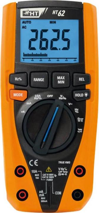 Image du produit HT Instruments Multimètre portable numérique HT62 K (CAT III 1000V, CAT IV 600V, Multimètre portable)