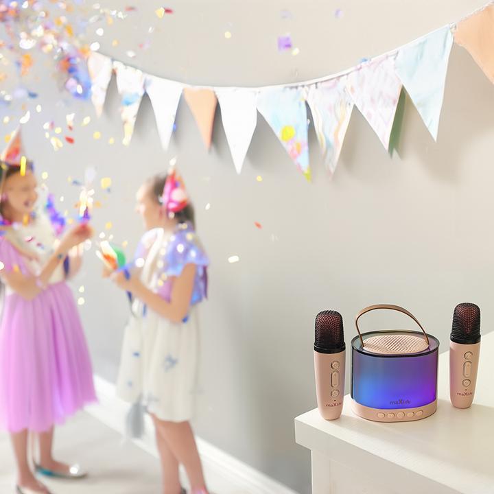 Image du produit Maxlife Enceinte karaoké Bluetooth MXKS-200 rose (5 h)