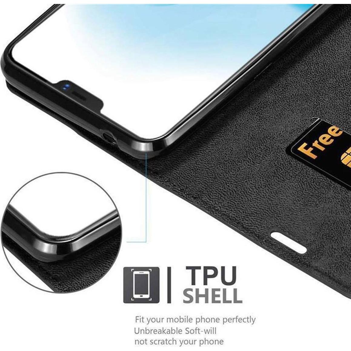 Thumbnail - Cadorabo Book Invisible Magnet Cover (Vivo X21), Smartphone Hülle, Schwarz