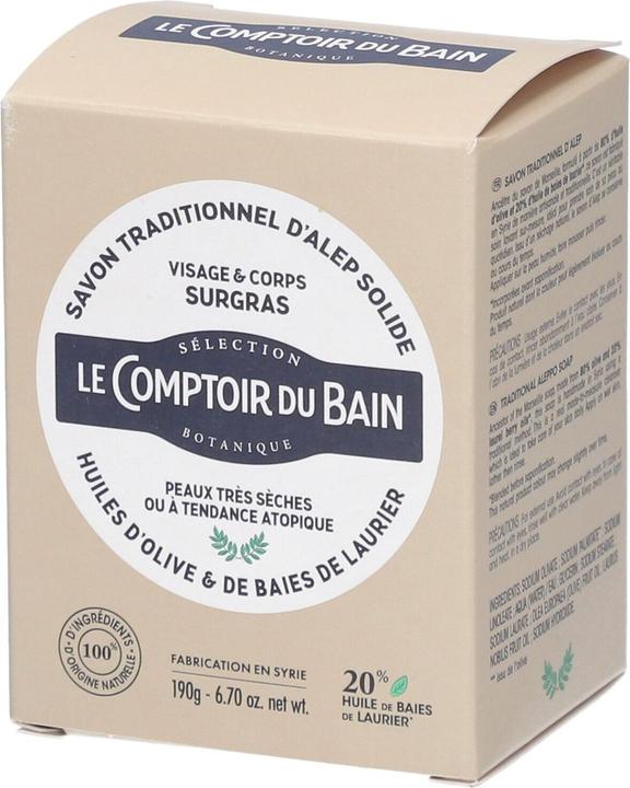 Actual product image Le Comptoir du Bain Solid Traditional Aleppo (Hard soap, 190 g)