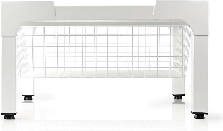 Produktbild Nedis Ständer für Waschmaschine und Trockner | Drahtkorb | 200 kg | Weiss