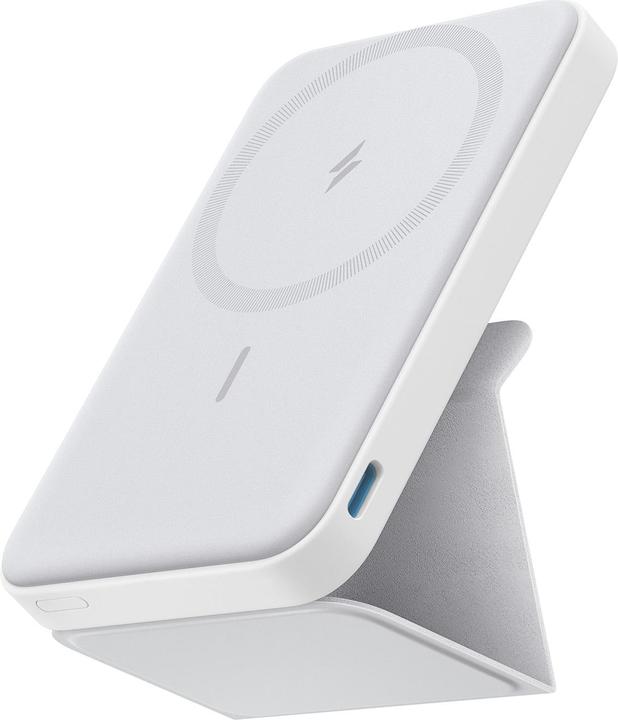 Image du produit Anker 19.5W, 1 x USB-C, Standfunktion MagGo Magnetic Wireless Power Bank White (5000 mAh, 12 W)