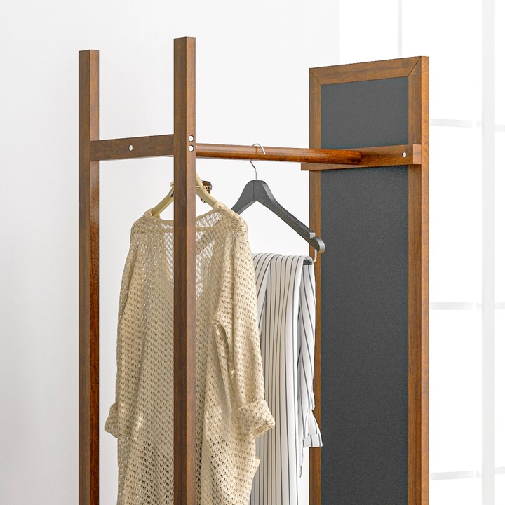 Produktbild Homcom Standspiegel mit Regal und Rollen (60 x 36 x 170 cm)