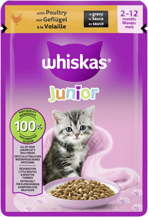Produktbild Whiskas Junior Mit Gefl. Sauce (Junior, 1 Stk., 85 g)