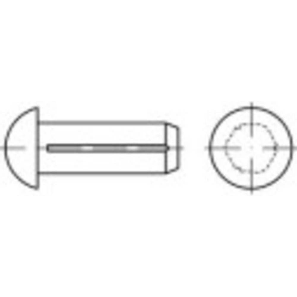 Toolcraft, Chiodi, Mezzo Chiodo Scanalato Rotondo (Ø X L) 2,5