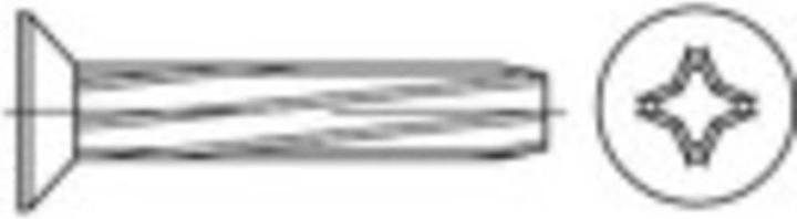 Produktbild Toolcraft Schneidschrauben M6 45 mm Kreu (250 Schrauben pro Stück)