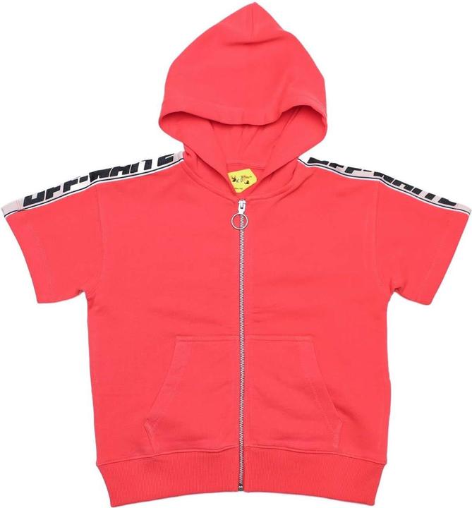 Immagine prodotto Off Felpa con Cappuccio e Zip Intera Gruppo Musicale Logo Maniche Corte Bambini (140)