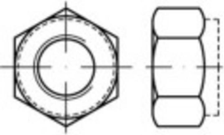 Toolcraft Dadi di bloccaggio M10 DIN 6924 (M10)