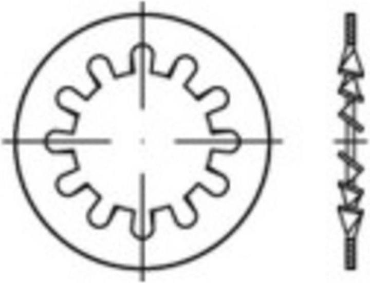 Image du produit Toolcraft Rondelles dentées Diamètre intérieur