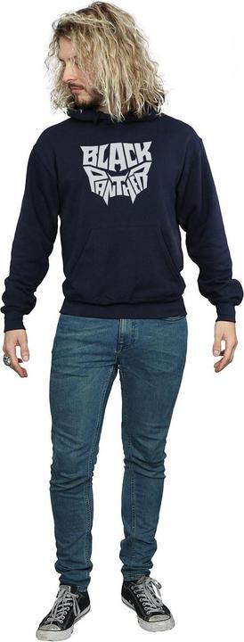 Actual product image Mens Black Panther Worded Emblem Hoodie (XL)