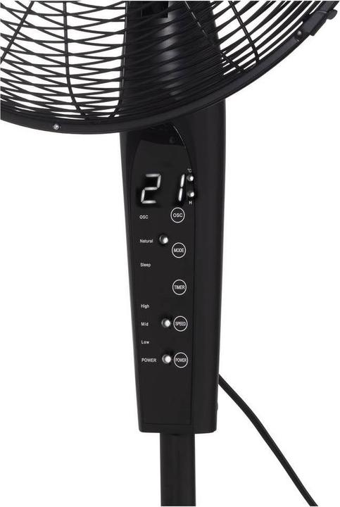 Produktbild Sygonix Standventilator 50 W (Ø x H) 440 mm x 1300 mm Schwarz mit Fernbedienun (65.70 dB)