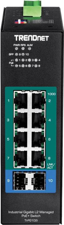 Immagine prodotto Trendnet TI-PG102i 10-Port DIN-Rail Switch Industrial Gigabit Managed PoE+ (10 porte)