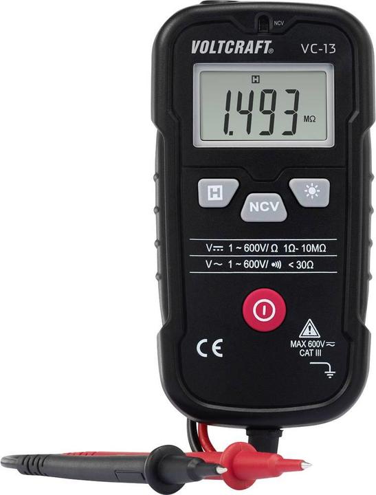 Produktbild Voltcraft Hand-Multimeter digital VC-13 (CAT III 600V, Hand-Multimeter)