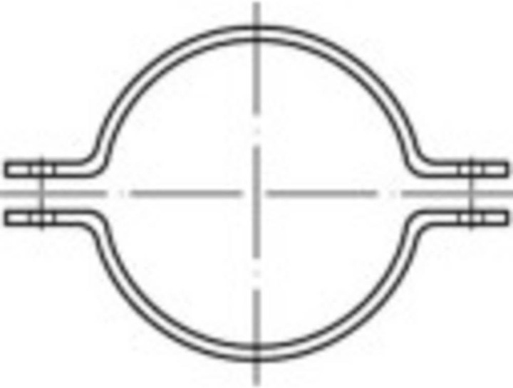 Toolcraft Pipe clamps DIN 3567 steel fe