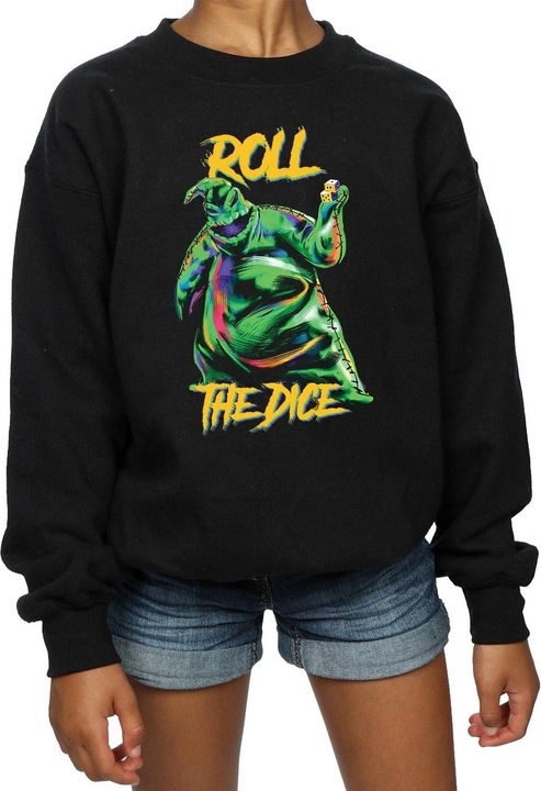 Actual product image Disney Girls Nightmare Before Christmas Oogie Boogie Dice Sweatshirt (140, 146)
