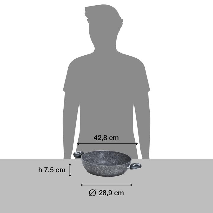 Actual product image Aeternum Madame Petravera Stone Grey pan (Frying pan, Aluminium, 28 x 7.50 cm)