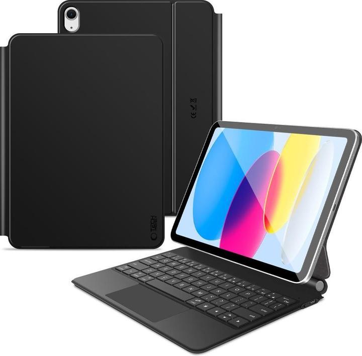 Tech-Protect Smartcase Magnetic mit Tastatur für iPad 10,9" 2022 / iPad 11" 2025 - Schwarz