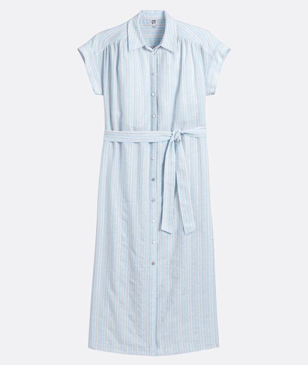Produktbild La Redoute Collections Gestreiftes langes Hemdblusenkleid (M)