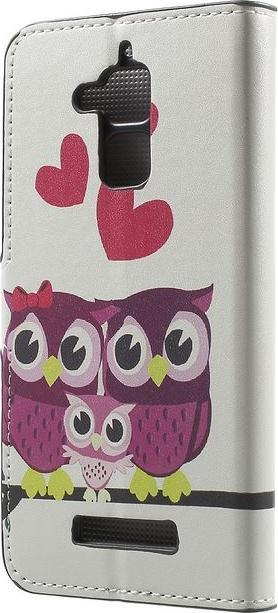 Produktbild MU Style Leder Case mit Eulen (Asus Zenfone 3 Max)