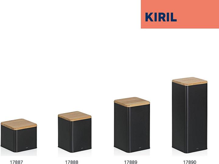 Actual product image Kela Storage jar Kiril black (0.80 l)