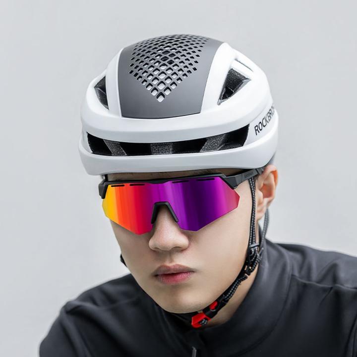 Image du produit Rockbros Lunettes de vélo polarisées avec protection UV et insert correcteur - Violet (Gris, Gris)