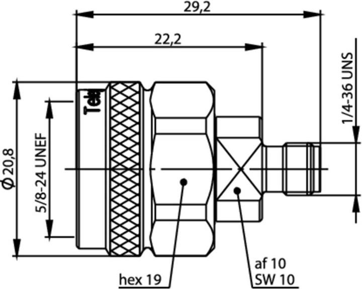 Produktbild Telegärtner Koax-Adapter N-Stecker - SMA-B