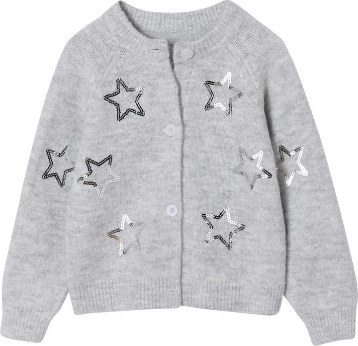 Produktbild Vertbaudet Weihnachts-Strickjacke mit Paillettensternen, Mädchen (86)