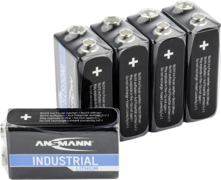 Image du produit Ansmann Pile bloc 9 V Lithium Lit (5 pcs, 9V Block, 1200 mAh)