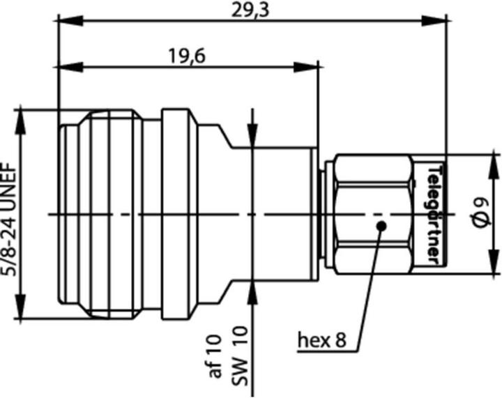 Produktbild Telegärtner Koax-Adapter N-Buchse - SMA-St