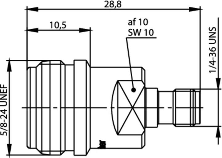 Telegärtner Adaptateur coaxial N femelle - SMA-Bu