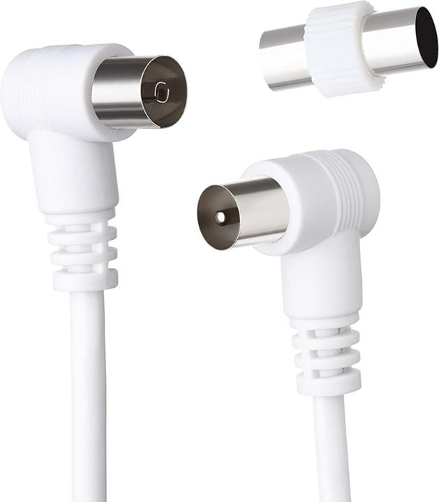 Produktbild Force Power TV Koaxialkabel 9.52mm Abgewinkelt M/F (Antennenkabel)