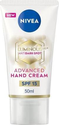 NIVEA Luminous 630 Anti Dark Spot Advanced Hand Cream 50ml Enriched with Hyaluronic Acid (50 ml)
