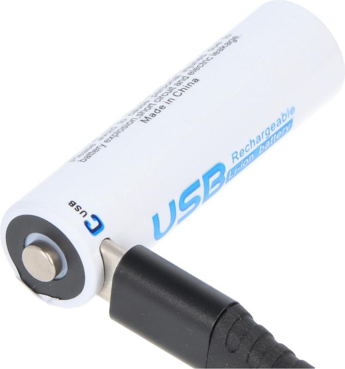 Actual product image AccuCell Akku 14500, AA, Li-ion, 1,5V, 1, 2,55Wh, mit USB-C Charging Port (AA, 1700 mAh)
