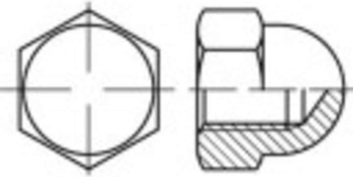 Toolcraft Écrous hexagonaux à chapeau M24 DIN 1 (M24)