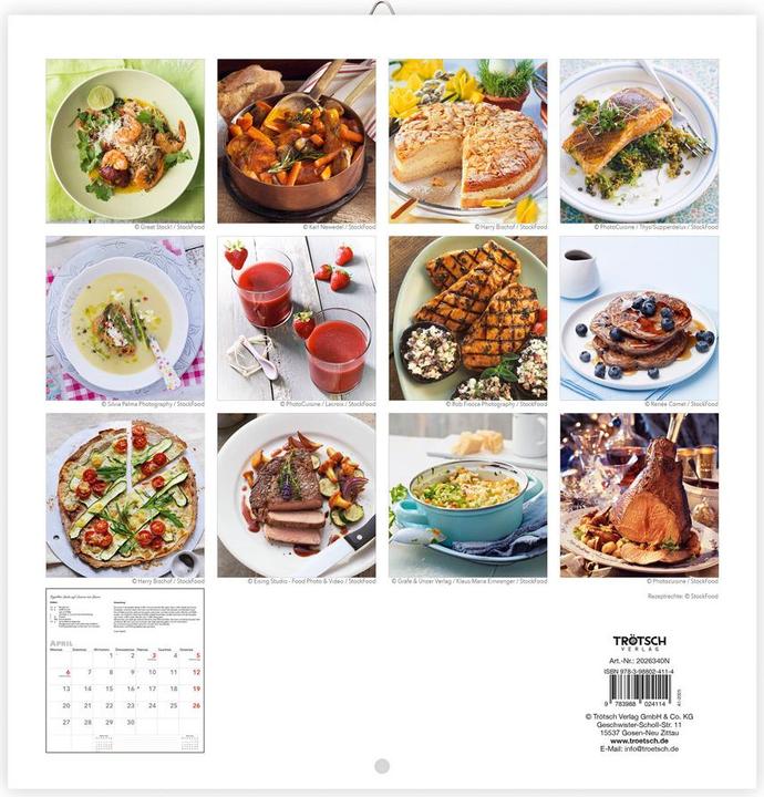 Produktbild BroschürenkalenderKüchenkalender2026 (30 x 30 cm)