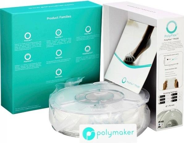 Actual product image Polymaker Filament PolyFlex 1612156 flex (TPU, 2.85 mm, 750 g, White)