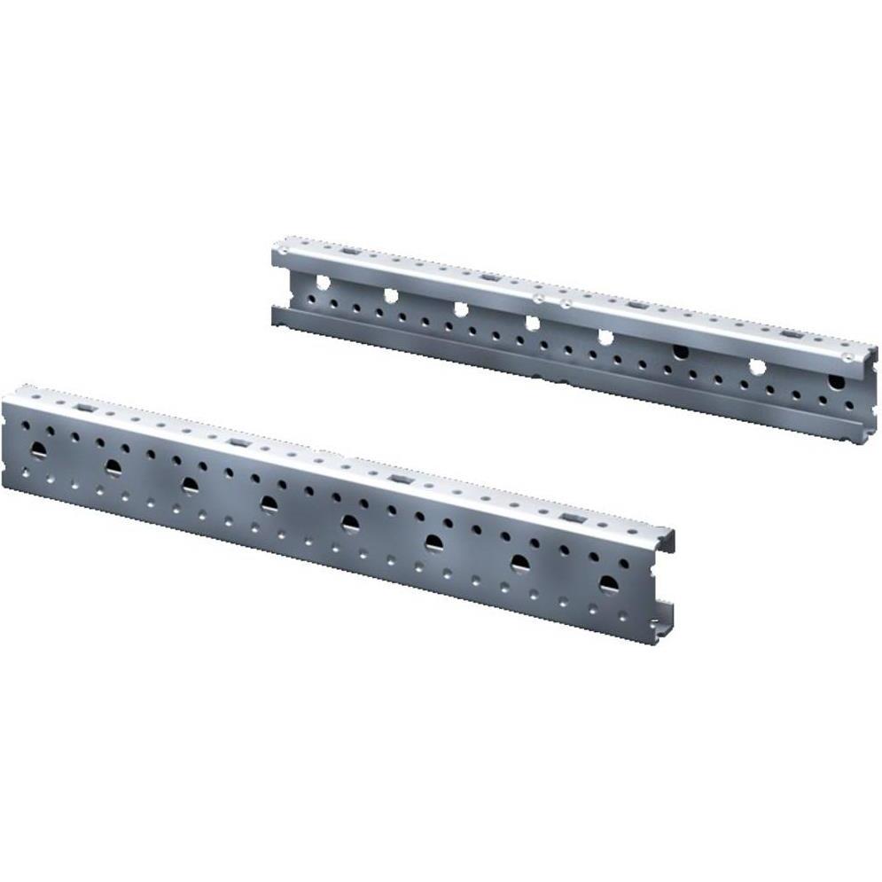 2x Rittal Guida di montaggio in acciaio perforato, Accessori per armadio rack, Argento