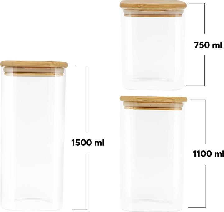 Produktbild Cheffinger 6er Set Vorratsgläser mit Deckel