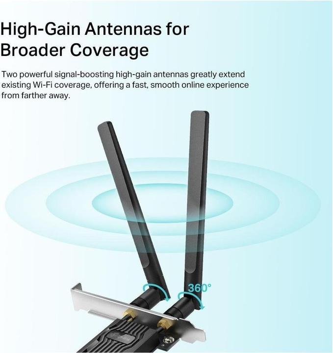 Image du produit TP-Link Archer TX20E Adaptateur Wi-Fi 6 PCIe AX1800 Bluetooth 5.2 (Mini PCI Express)