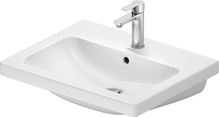 Immagine prodotto Duravit Lavabo D-Code, con foro per rubinetto, con sfioratore, 600x480x165 mm, bianco lucido (480 mm, 600 mm)