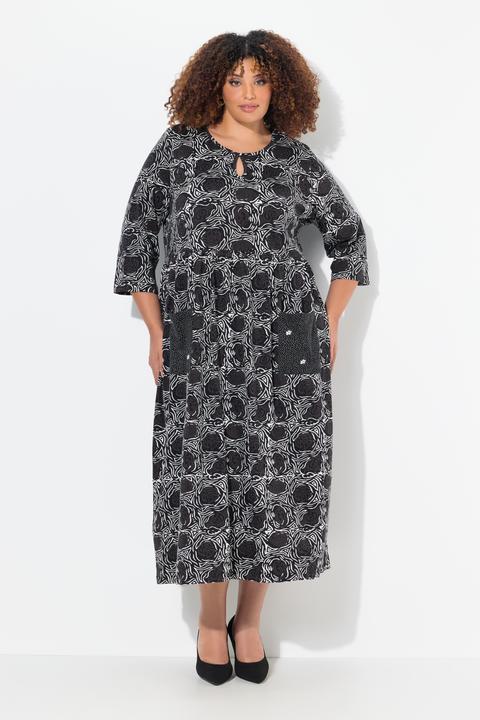 Produktbild Ulla Popken Jerseykleid, A-Linie, Blumendruck (42, 44)