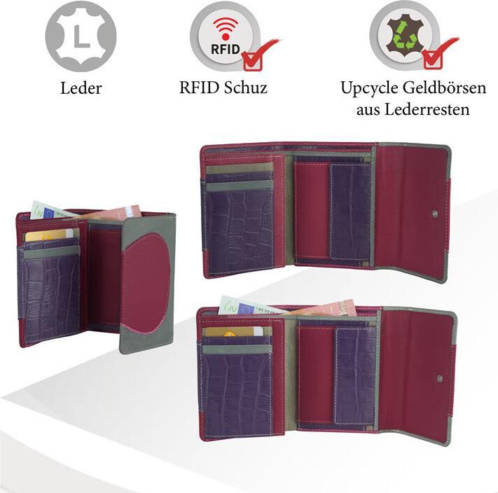 Actual product image Sunsa Ladies Wallet Purse RFID Leather Recycled No.0