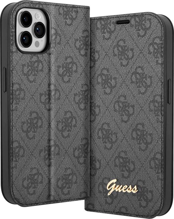 Produktbild Guess GUBKP14LHG4SHK iPhone 14 Pro 6,1" czarny/black book 4G Vintage Gold Logo (Apple iPhone 14 Pro)