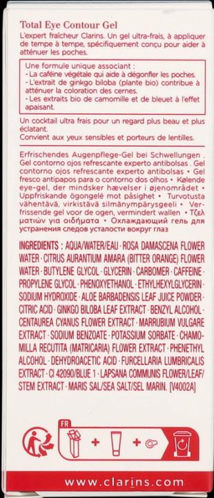 Image du produit Clarins Gel total pour les yeux (Gel, 20 ml, Journée)
