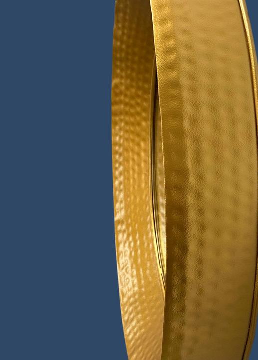 Image du produit FineBuy miroir mural miroir couloir rond métal 60 cm miroir couloir martelé (Ø 60 cm)