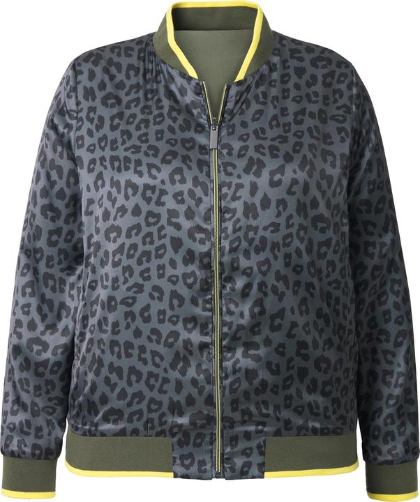 Actual product image Ulla Popken Wendeblouson, uni/Leomuster, Collegekragen, Langarm (42, 44)